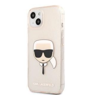 - Karl Lagerfeld Apple iPhone 13 TPU Full Glitter Head Case Gold
