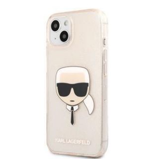 - Karl Lagerfeld iPhone 13 TPU Full Glitter Head Case Gold zelts