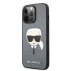 Аксессуары Моб. & Смарт. телефонам - Karl Lagerfeld iPhone 13 Pro Saffiano Karl Head Case Silver sudrabs Безпроводные зарядки (Индуктивные)