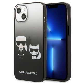 -&nbsp;Karl Lagerfeld Karl Lagerfeld KLHCP13STGKCK iPhone 13 mini 5,4'' hardcase czarny / black Gradient Ikonik Karl & Choupette