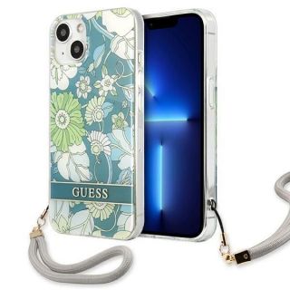 GUESS&nbsp;GUHCP13MHFLSN iPhone 13 6.1" green / green hardcase Flower Strap