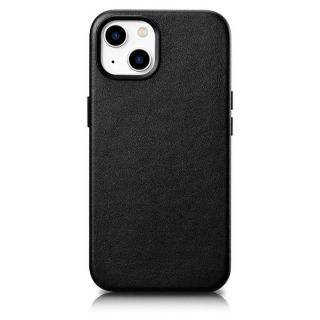 -&nbsp;iCarer iCarer Case Leather cover for iPhone 14 black  WMI14220705-BK   MagSafe compatible