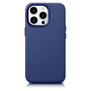 -&nbsp;iCarer iCarer Case Leather Cover Genuine Leather Case for iPhone 14 Pro Max blue  WMI14220708-BU   MagSafe compatible