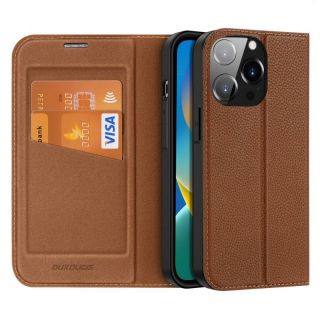 -&nbsp;Dux Ducis Dux Ducis Skin X2 case for iPhone 14 Pro case with magnetic flap brown