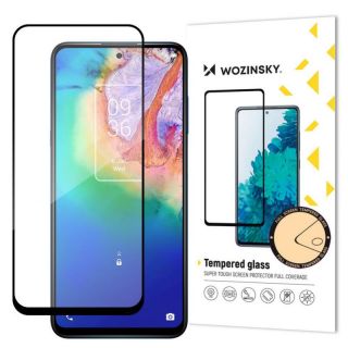 -&nbsp;Wozinsky Wozinsky Super Tough Full Glue Tempered Glass Full Screen With Frame Case Friendly TCL 20 5G Black