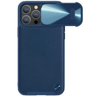 -&nbsp;Nillkin Nillkin CamShield Leather S Case iPhone 14 Pro case with camera cover blue