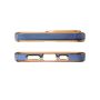 Hurtel Lighting Color Case for Samsung Galaxy A73 5G Gold Frame Gel Cover Blue