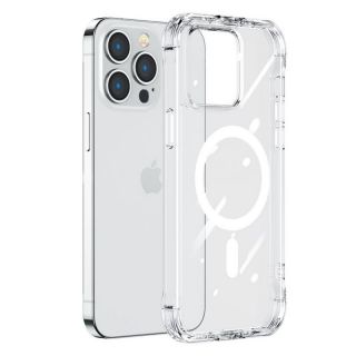 -&nbsp;Joyroom Joyroom Magnetic Defender Magnetic Case for iPhone 14 Plus Armored Case with Hooks Stand Clear  MagSafe Compatible