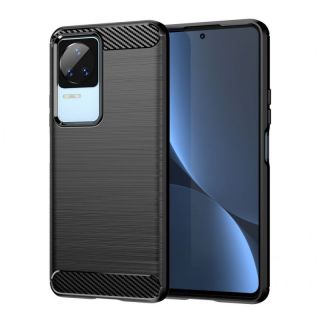 -&nbsp;Hurtel Carbon Case for Xiaomi Poco F4 5G flexible silicone carbon cover black