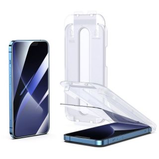 -&nbsp;Joyroom Joyroom Easy Fit Full Screen tempered glass with mounting rack for iPhone 14 Plus  6.7 ''   JR-DH11