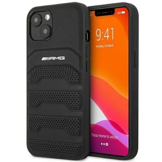 -&nbsp;Mercedes-Benz AMG AMHCP14MGSEBK iPhone 14 Plus 6,7 "black  /  black hardcase Leather Debossed Lines