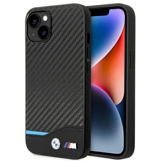 BMW&nbsp;Case BMHCP14M22NBCK iPhone 14 Plus 6.7 "black  /  black Leather Carbon