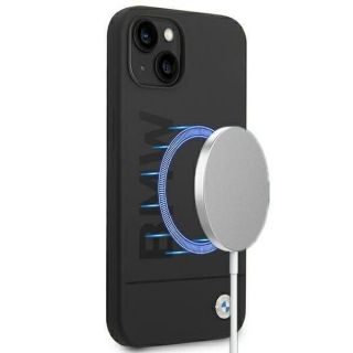 BMW&nbsp;Case BMHMP14MSLBLBK iPhone 14 Plus 6.7 "black  /  black hardcase Silicone Signature Logo Magsafe