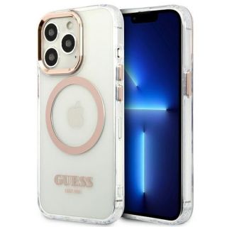 GUESS&nbsp;GUHMP13XHTRMD iPhone 13 Pro Max 6.7 "gold  /  gold hard case Metal Outline Magsafe