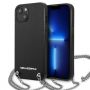 - Karl Lagerfeld Karl Lagerfeld KLHCP13SPMK iPhone 13 mini 5,4 "hardcase black  /  black Leather Textured and Chain