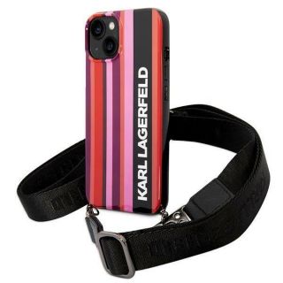 -&nbsp;Karl Lagerfeld Karl Lagerfeld KLHCP14SSTSTP iPhone 14 6.1 "hardcase pink  /  pink Color Stripes Strap
