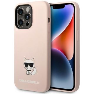 -&nbsp;Karl Lagerfeld Karl Lagerfeld KLHCP14XSLCTPI iPhone 14 Pro Max 6.7 "hardcase light pink  /  light pink Silicone Choupette Body