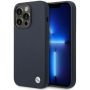 BMW Case BMHMP14XSILNA iPhone 14 Pro Max 6.7" navy blue / navy Silicone Metal Logo MagSafe
