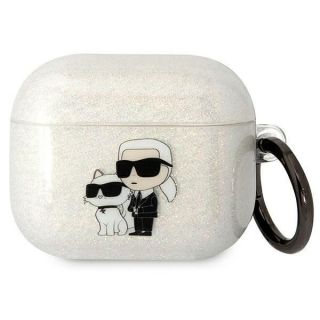 -&nbsp;Karl Lagerfeld Karl Lagerfeld KLA3HNKCTGT Airpods 3 cover transparent Gliter Karl&Choupette