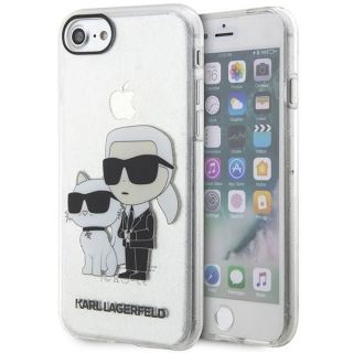 -&nbsp;Karl Lagerfeld Karl Lagerfeld KLHCI8HNKCTGT iPhone 7 / 8 /  SE 2020  /  SE 2022 transparent hardcase Gliter Karl&Choupette