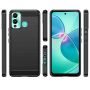 Hurtel Carbon Case case for Infinix Hot 12 Play NFC  /  Hot 12 Play flexible silicone carbon cover black