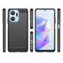 Hurtel Carbon Case case for Honor Play 40 Plus  /  Honor X7a flexible silicone carbon cover black