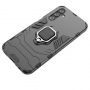 Hurtel Ring Armor case for Samsung Galaxy A24 4G armored cover magnetic holder ring black