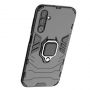 Hurtel Ring Armor case for Samsung Galaxy A24 4G armored cover magnetic holder ring black