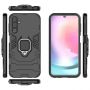 Hurtel Ring Armor case for Samsung Galaxy A24 4G armored cover magnetic holder ring black