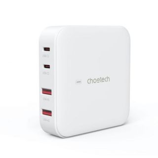 -&nbsp;Choetech Choetech PD8008 100W GaN fast charger 2x USB-A  /  2x USB-C white