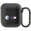 Aksesuāri Mob. & Vied. telefoniem BMW BMA2WMPUCA2 AirPods 1 / 2 cover black / black Carbon Double Metal Logo 