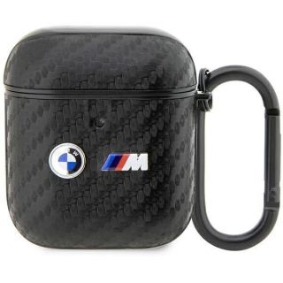 BMW BMA2WMPUCA2 AirPods 1 / 2 cover black / black Carbon Double Metal Logo