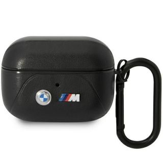 BMW&nbsp;BMAP22PVTK AirPods Pro cover black / black Leather Curved Line