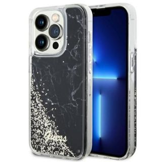 GUESS&nbsp;GUHCP14LLCSGSGK iPhone 14 Pro 6.1'' black / black hardcase Liquid Glitter Marble