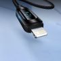 Wozinsky USB-A Cable Lightning Wozinsky WUALC1 with LED Display 2.4A 1m Black