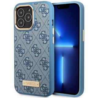 GUESS&nbsp;GUHMP14LU4GPRB iPhone 14 Pro 6.1'' blue / blue hard case 4G Logo Plate MagSafe