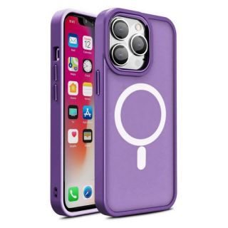 -&nbsp;Hurtel Magnetic Color Matte Case for iPhone 15 purple