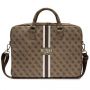 GUESS Guess Guess 4G Printed Stripes bag for a 16" laptop - brown