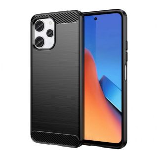 -&nbsp;Hurtel Flexible carbon pattern case for Redmi 12 Carbon Case black