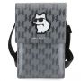 Karl Karl Case KLWBSAKHPCG Handbag Silver Saffiano Monogram Choupette