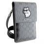 Karl Karl Case KLWBSAKHPCG Handbag Silver Saffiano Monogram Choupette