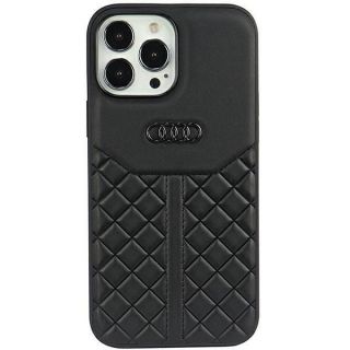 Audi&nbsp;Genuine Leather iPhone 13 Pro Max 6.7" black / black hardcase AU-TPUPPCIP13PM-Q8 / D1-BK