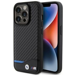BMW&nbsp;BMW BMW Leather Carbon case for iPhone 15 Pro - black
