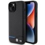 BMW BMW BMW Leather Carbon case for iPhone 15 Plus - black