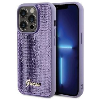 GUESS&nbsp;Guess Guess Sequin Script Metal case for iPhone 15 Pro Max - purple