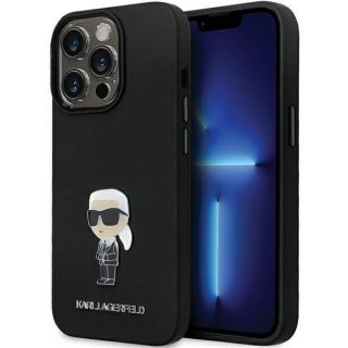 -&nbsp;Karl Karl KLHCP14LSMHKNPK case for iPhone 14 Pro black Silicone Ikonik Metal Pin