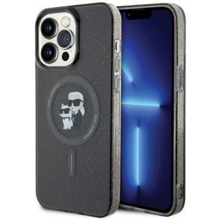 -&nbsp;Karl Karl Karl&Choupette Glitter MagSafe case for iPhone 15 Pro Max black