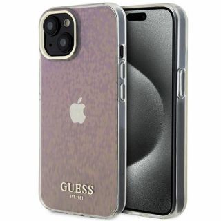 GUESS&nbsp;GUHCP15SHDECMP iPhone 15 6.1" pink / pink hardcase IML Faceted Mirror Disco Iridescent