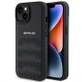 - Mercedes-Benz AMG Leather Debossed Lines case for iPhone 15 Plus black