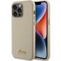 GUESS Guess Guess Glitter Glossy Script case for iPhone 15 Pro - gold